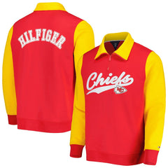 Kansas City Chiefs Tommy Hilfiger Aiden Quarter-Zip Sweatshirt - Red/Gold discount