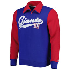 New York Giants Tommy Hilfiger Aiden Quarter-Zip Sweatshirt - Royal/Red online