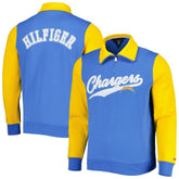 Los Angeles Chargers Tommy Hilfiger Aiden Quarter-Zip Sweatshirt - Powder Blue/Gold outlet