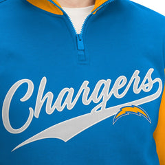 Los Angeles Chargers Tommy Hilfiger Aiden Quarter-Zip Sweatshirt - Powder Blue/Gold outlet