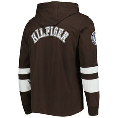 Cleveland Browns Tommy Hilfiger Alex Long Sleeve Hoodie T-Shirt - Brown/White cheap