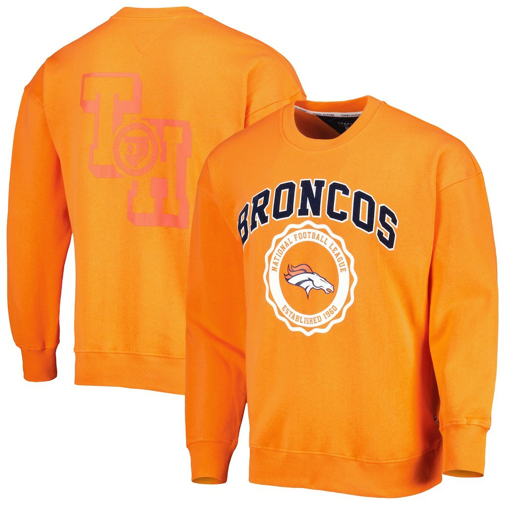 Denver Broncos Tommy Hilfiger Ronald Crew Sweatshirt - Orange sale