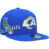 Los Angeles Rams New Era Stateview 59FIFTY Fitted Hat - Royal on sale