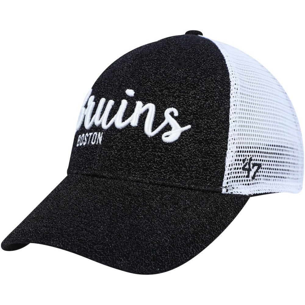 Boston Bruins '47 Women's Encore MVP Trucker Snapback Hat - Black/White Hats