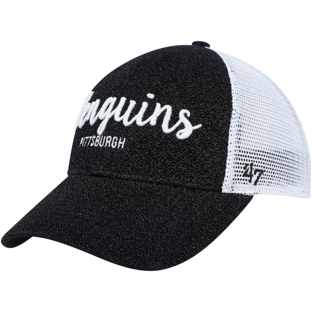 Pittsburgh Penguins '47 Women's Encore MVP Trucker Snapback Hat - Black/White Hats