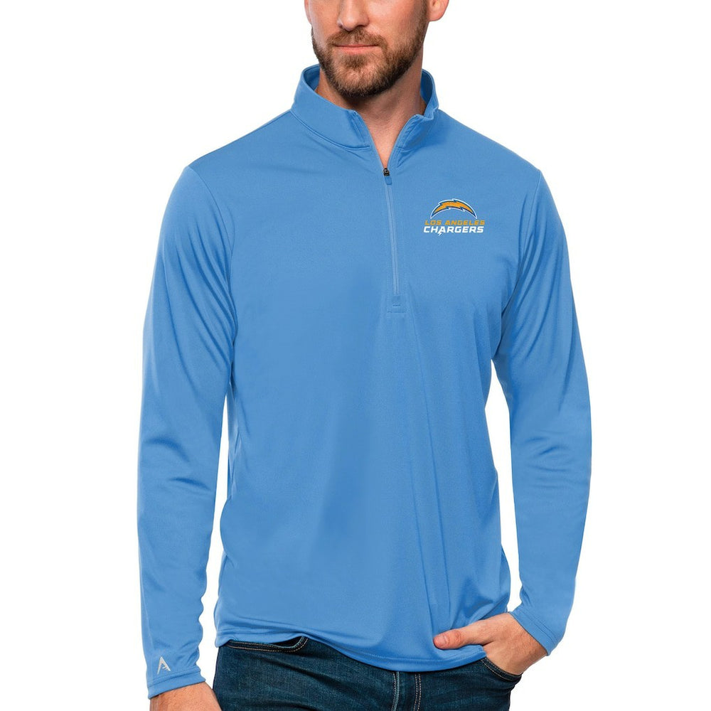 Los Angeles Chargers Antigua Tribute Quarter-Zip Lightweight Pullover Top - Powder Blue outlet