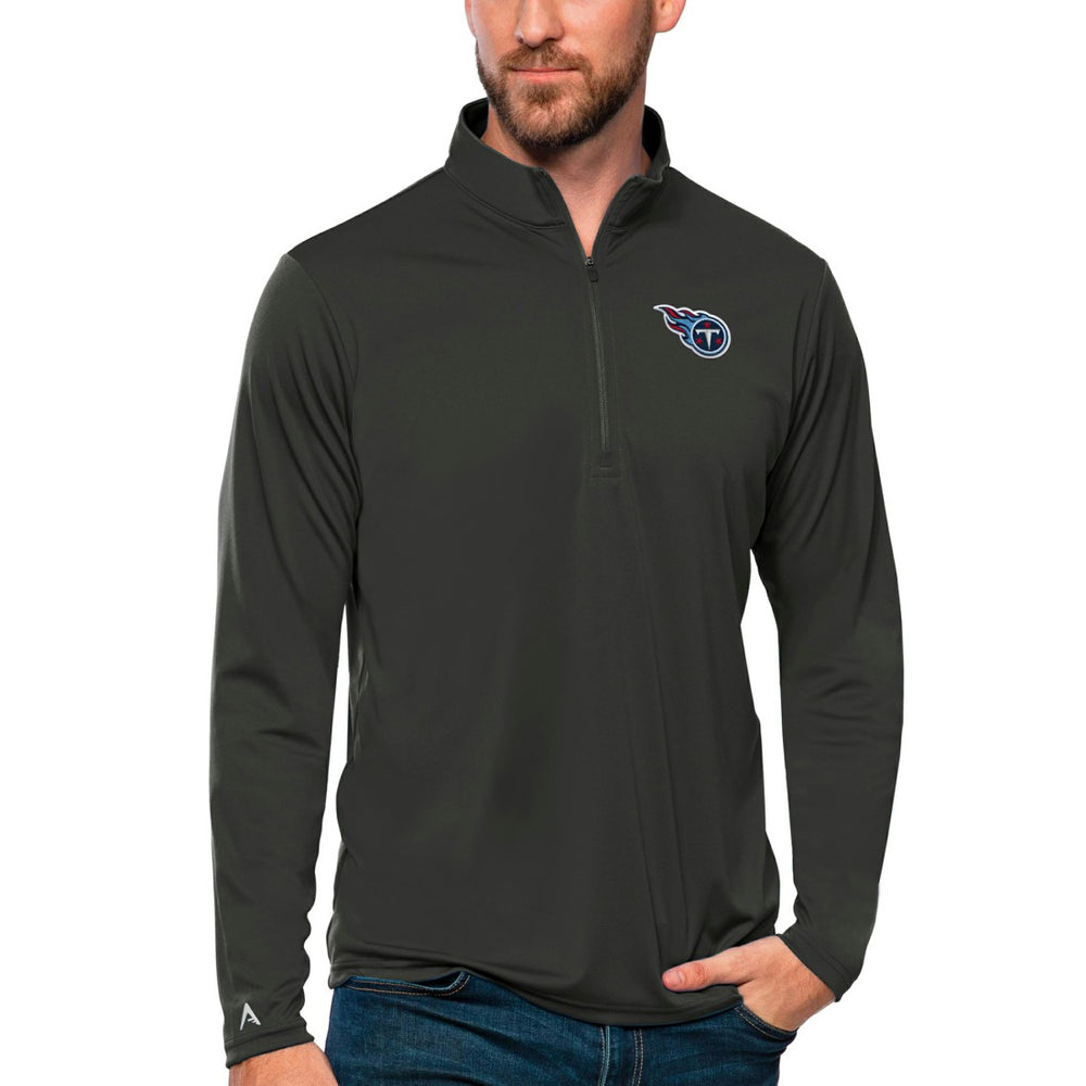 Tennessee Titans Antigua Tribute Quarter-Zip Lightweight Pullover Top - Charcoal sale