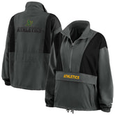 Athletics WEAR by Erin Andrews Women's Packable Half-Zip Jacket Charcoal