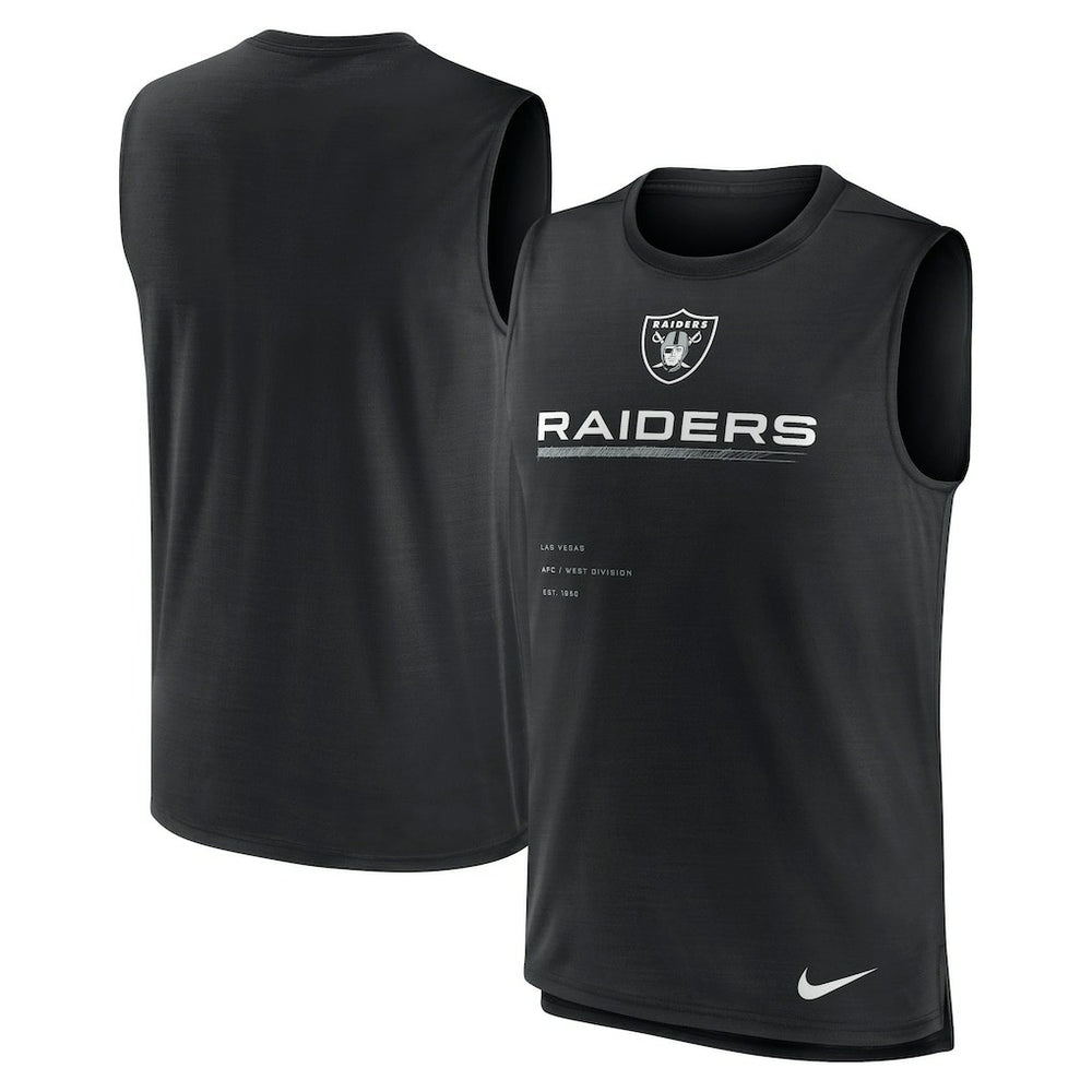 Las Vegas Raiders Muscle Trainer Tank Top - Black cheap
