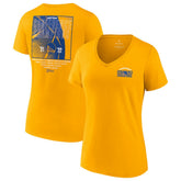 Golden State Warriors Women's 2022 Western Conference Champions Balanced Attack Roster V-Neck T-Shirt sale - Gold shop