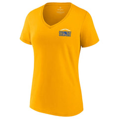 Golden State Warriors Women's 2022 Western Conference Champions Balanced Attack Roster V-Neck T-Shirt sale - Gold shop