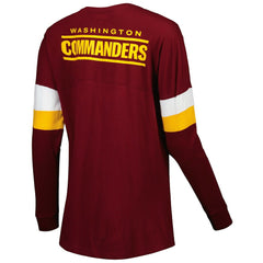 Washington Commanders New Era Women's Athletic Varsity Lace-Up Lightweight Long Sleeve T-Shirt - Burgundy sale