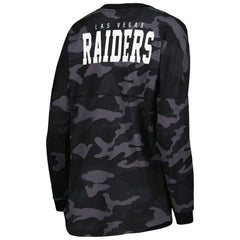 Las Vegas Raiders New Era Women's Camo Long Sleeve T-Shirt - Black discount