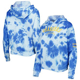 Los Angeles Chargers New Era Women's Cloud Dye Fleece Pullover Hoodie - Powder Blue sale