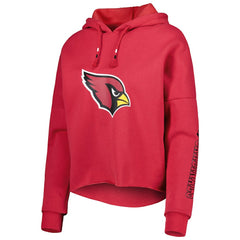 Arizona Cardinals New Era Women's Foil Sleeve Pullover Hoodie - Cardinal online