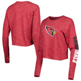 Arizona Cardinals New Era Women's Crop Long Sleeve T-Shirt - Cardinal online