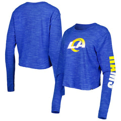 Los Angeles Rams New Era Women's Crop Long Sleeve T-Shirt - Royal for sale
