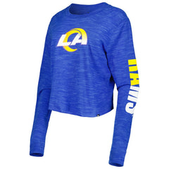 Los Angeles Rams New Era Women's Crop Long Sleeve T-Shirt - Royal for sale