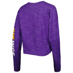 Minnesota Vikings New Era Women's Crop Long Sleeve T-Shirt - Purple cheap
