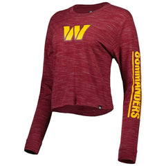 Washington Commanders New Era Women's Crop Long Sleeve T-Shirt - Burgundy sale