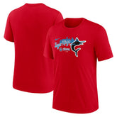 Miami Marlins City Connect Tri-Blend T-Shirt Red