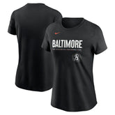 Baltimore Orioles Women's City Connect Wordmark T-Shirt Black