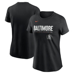 Baltimore Orioles Women's City Connect Wordmark T-Shirt Black
