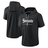 Chicago White Sox City Connect Short Sleeve Pullover Hoodie Black