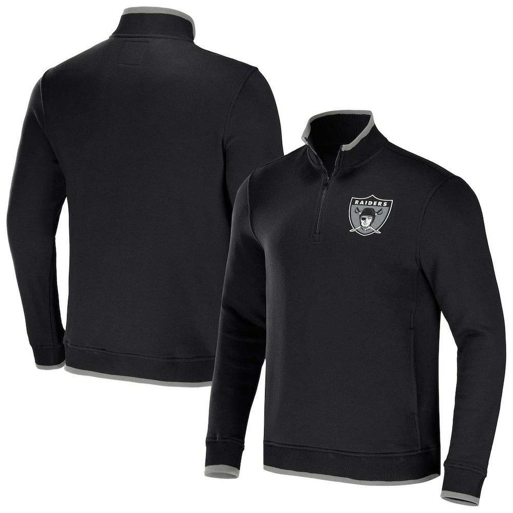 Las Vegas Raiders NFL x Darius Rucker Collection Logo Quarter-Zip Top - Black online