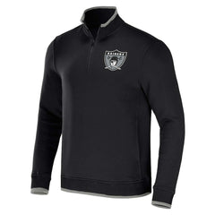 Las Vegas Raiders NFL x Darius Rucker Collection Logo Quarter-Zip Top - Black online