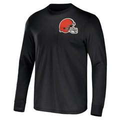Cleveland Browns NFL x Darius Rucker Collection Team Long Sleeve Pocket T-Shirt - Brown discount