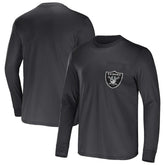 Las Vegas Raiders NFL x Darius Rucker Collection Team Long Sleeve Pocket T-Shirt - Charcoal discount
