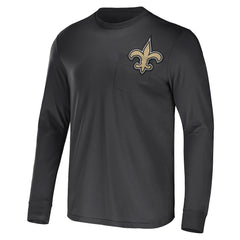 New Orleans Saints NFL x Darius Rucker Collection Team Long Sleeve Pocket T-Shirt - Black sale
