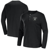 Las Vegas Raiders NFL x Darius Rucker Collection Slub Jersey Henley Long Sleeve T-Shirt - Black online