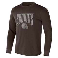Cleveland Browns NFL x Darius Rucker Collection Long Sleeve Thermal T-Shirt - Brown on sale