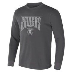 Las Vegas Raiders NFL x Darius Rucker Collection Long Sleeve Thermal T-Shirt - Charcoal sale