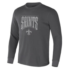 New Orleans Saints NFL x Darius Rucker Collection Long Sleeve Thermal T-Shirt - Charcoal online