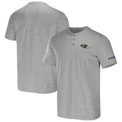 Baltimore Ravens NFL x Darius Rucker Collection Henley T-Shirt - Heather Gray outlet