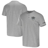 Las Vegas Raiders NFL x Darius Rucker Collection Henley T-Shirt - Heather Gray on sale