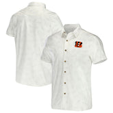 Cincinnati Bengals NFL x Darius Rucker Collection Woven Button-Up T-Shirt - White on sale