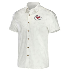 Kansas City Chiefs NFL x Darius Rucker Collection Woven Button-Up T-Shirt - White discount