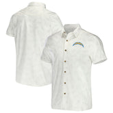 Los Angeles Chargers NFL x Darius Rucker Collection Woven Button-Up T-Shirt - White online