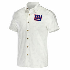New York Giants NFL x Darius Rucker Collection Woven Button-Up T-Shirt - White discount