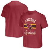 Arizona Cardinals NFL x Darius Rucker Collection Stripe T-Shirt - Cardinal on sale