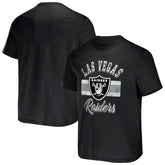 Las Vegas Raiders NFL x Darius Rucker Collection Stripe T-Shirt - Black discount