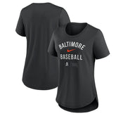 Baltimore Orioles Women's City Connect Tri-Blend T-Shirt Black