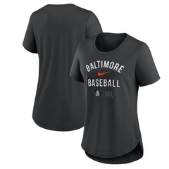 Baltimore Orioles Women's City Connect Tri-Blend T-Shirt Black