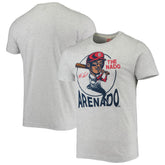Nolan Arenado St. Louis Cardinals Homage Caricature Tri-Blend T-Shirt Gray