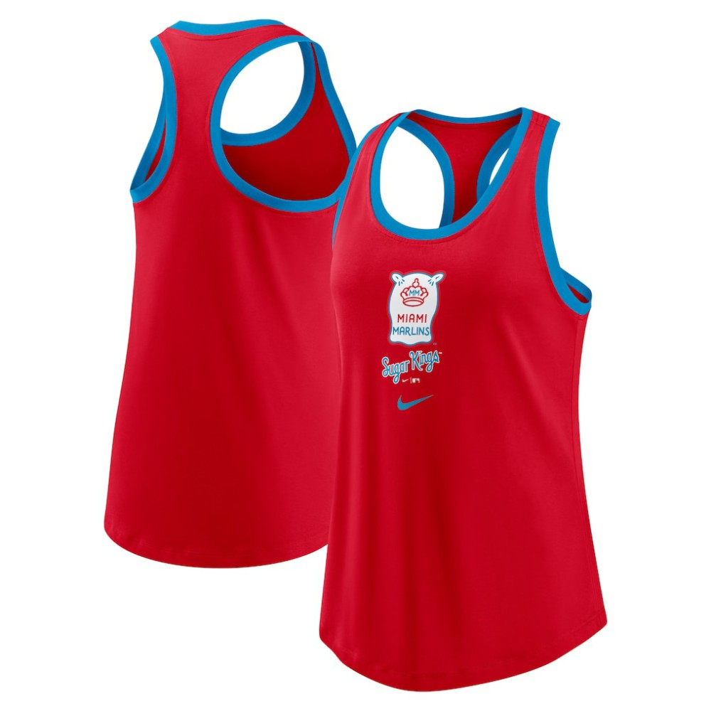 Miami Marlins Women's City Connect Tri-Blend Tank Top Red