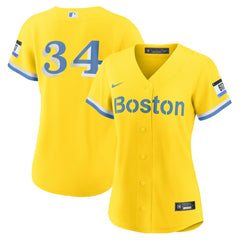 David Ortiz Boston Red Sox Women's City Connect Replica Player Jersey Gold